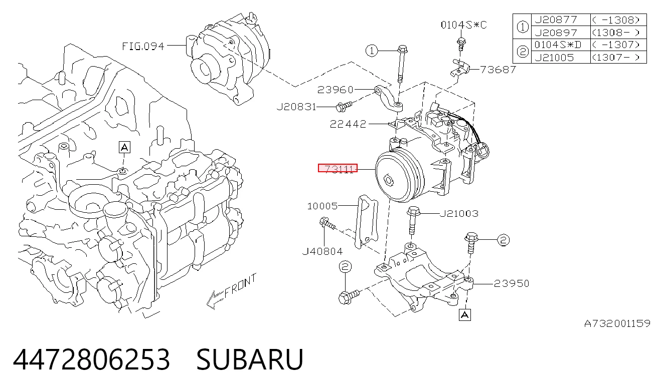 4472806253 Subaru Compressor de aparelho de ar condicionado