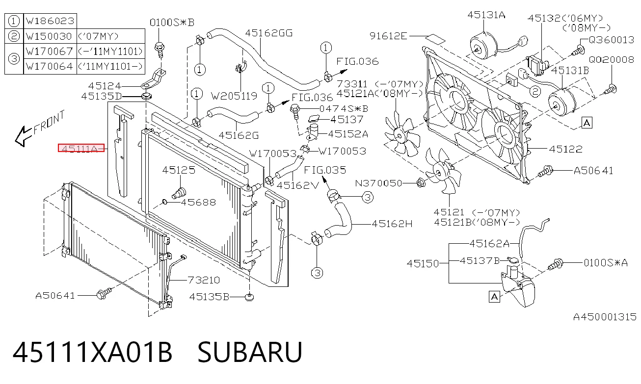 45111XA01B Subaru