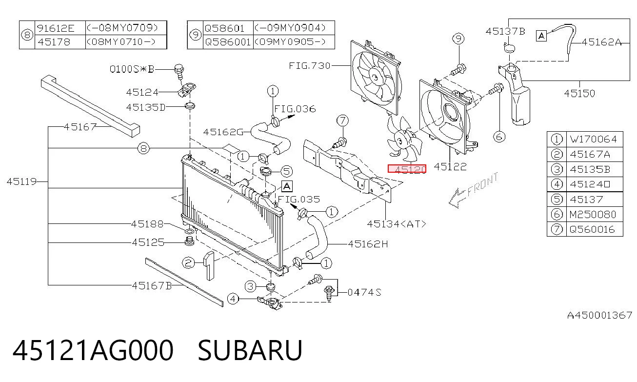 Compre Ventilador elétrico de esfriamento montado (motor + roda de aletas) Subaru Legacy 4