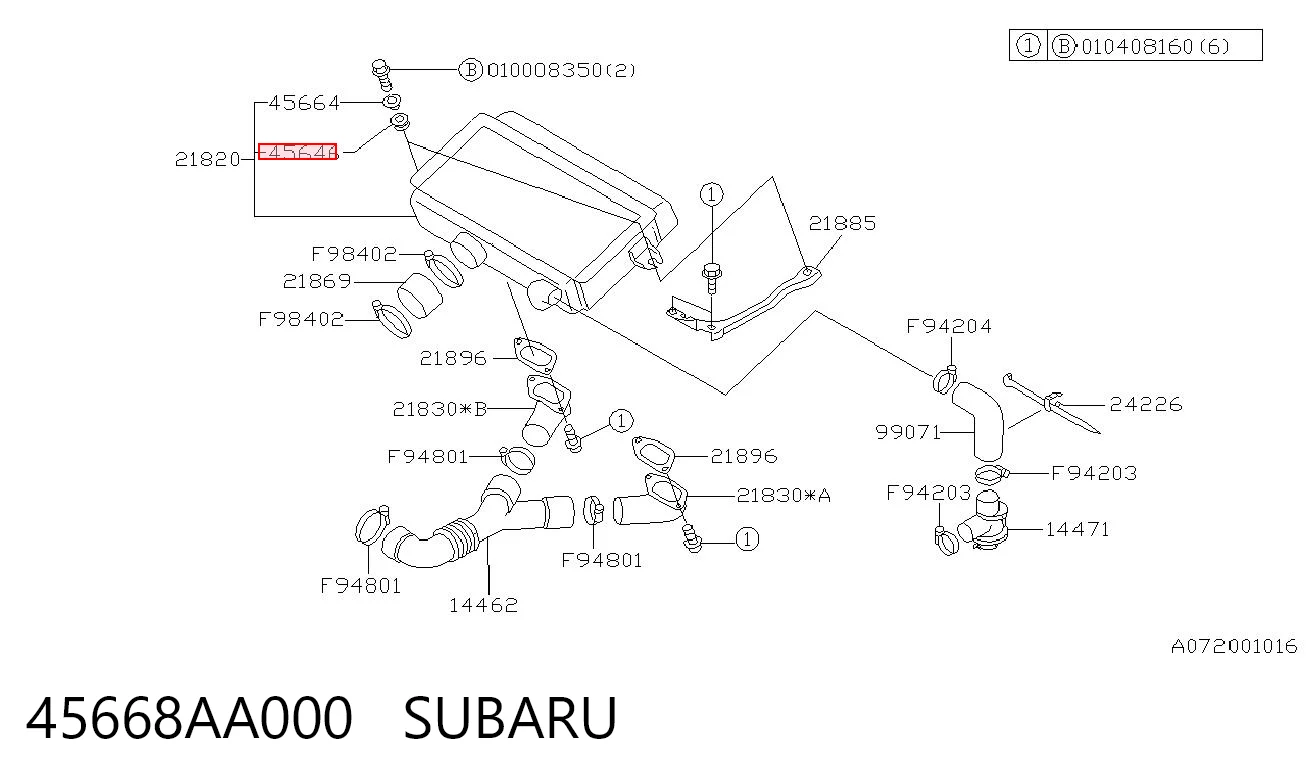 45668AA000 Subaru 