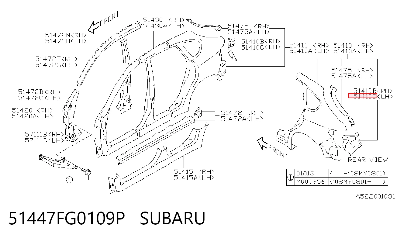 51447FG0109P Subaru