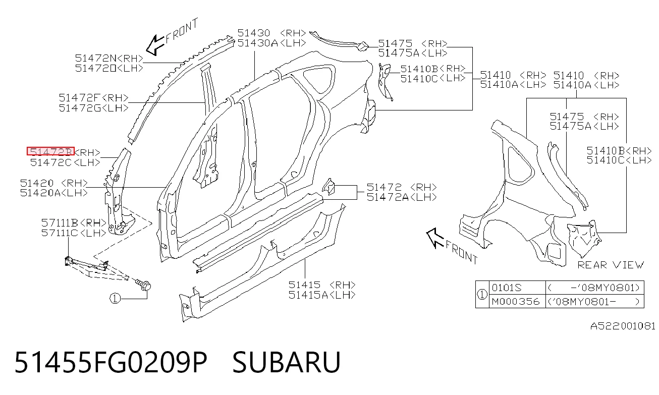 51455FG0209P Subaru