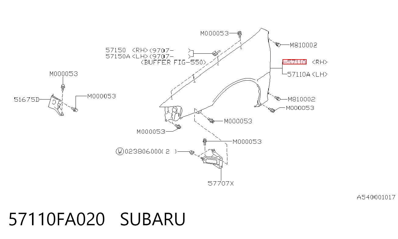 Pára-lama dianteiro direito Subaru Impreza preço, a partir de 75,00 USD