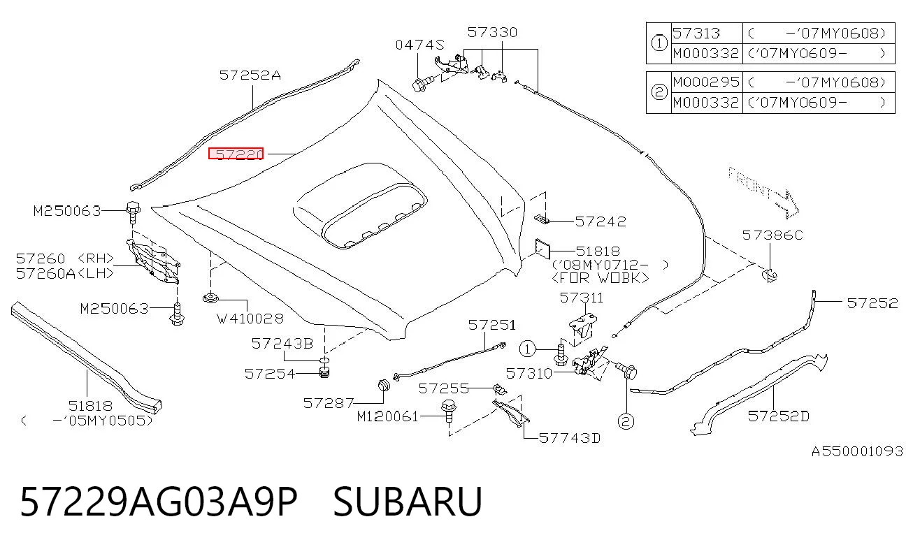 57229AG03A9P Subaru