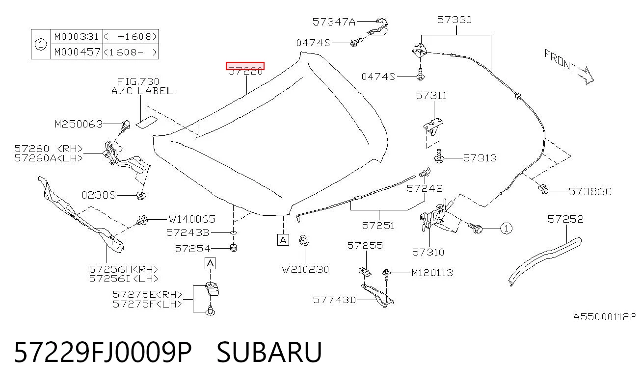 57229FJ0009P Subaru