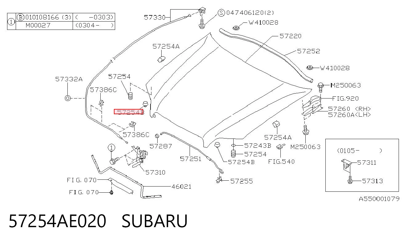 57254AE020 Subaru 