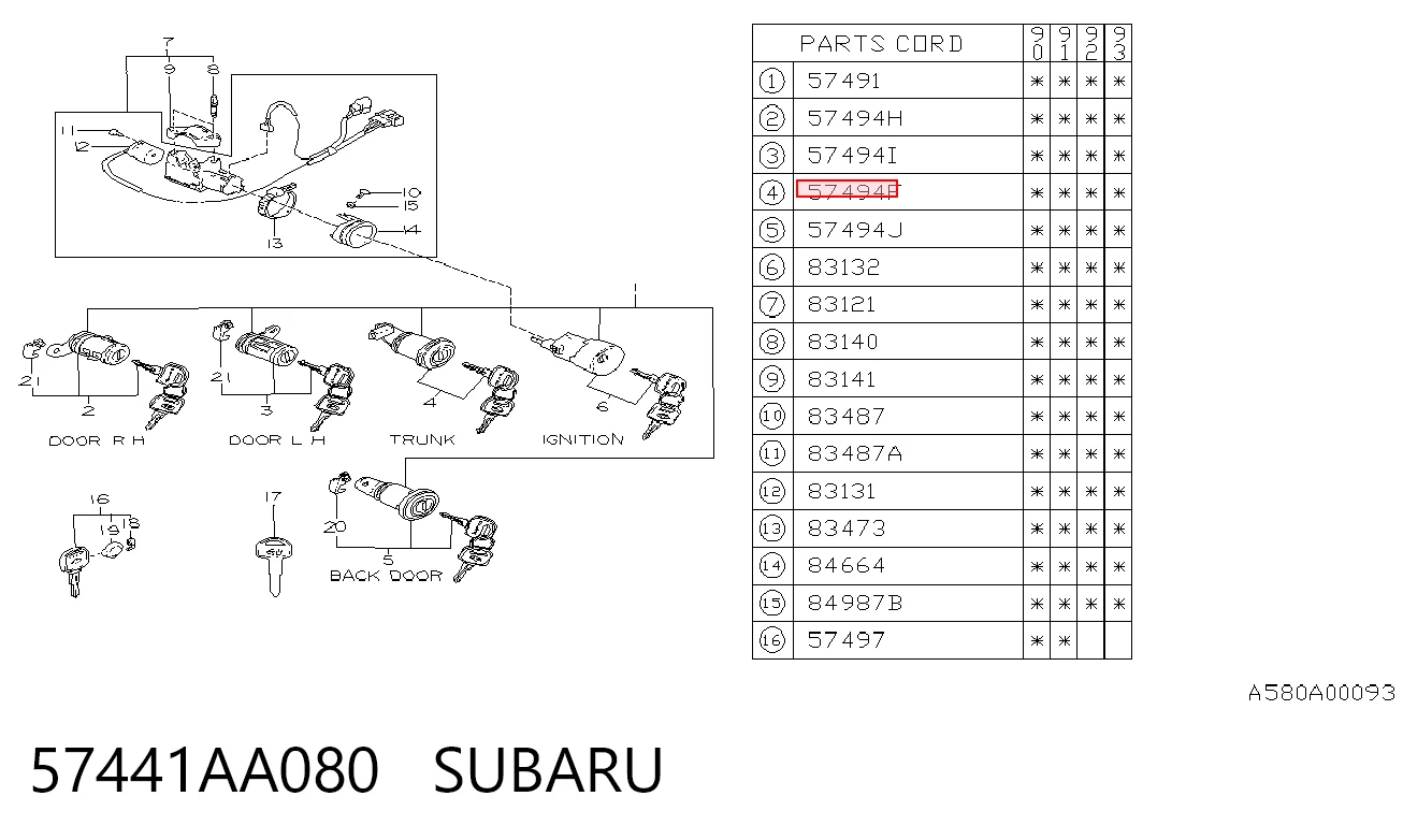  Subaru Legacy II (1994-1999)