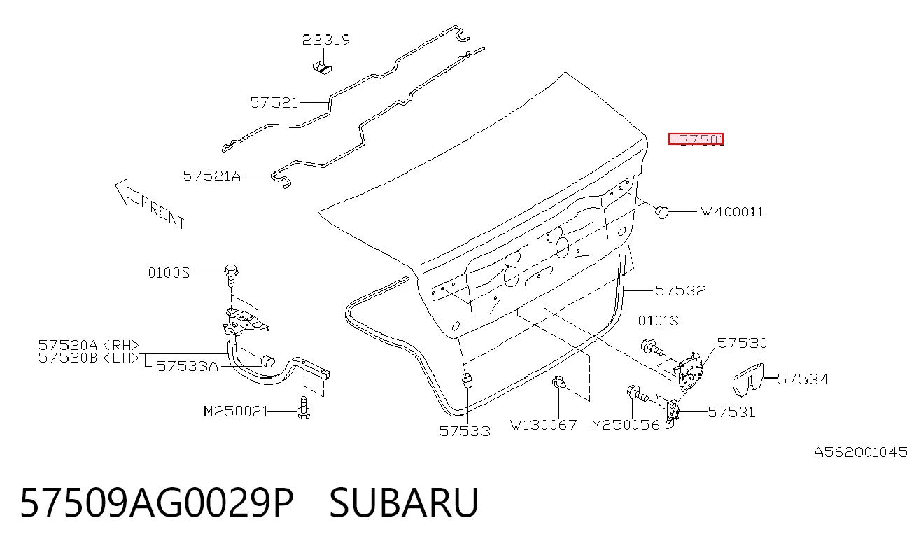 Tampa de porta-malas para Subaru Legacy B13