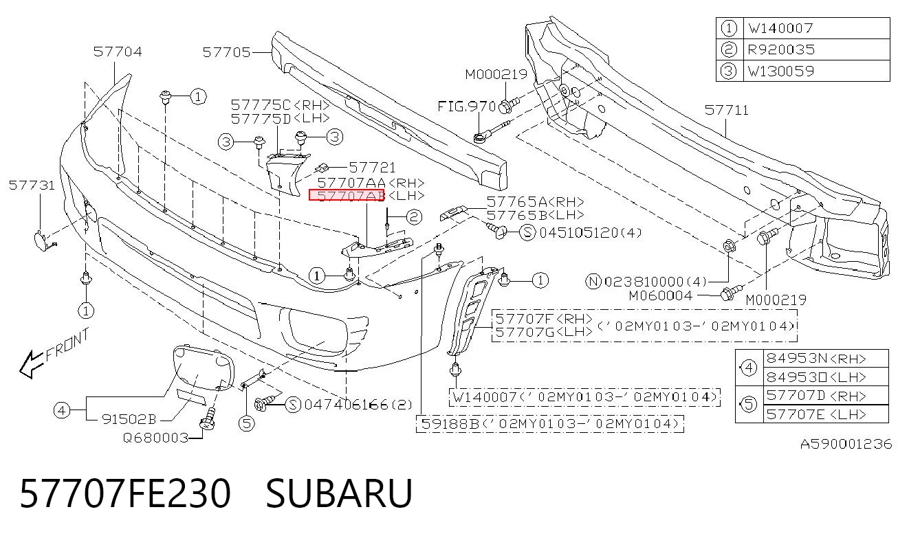 57707FE230 Subaru 