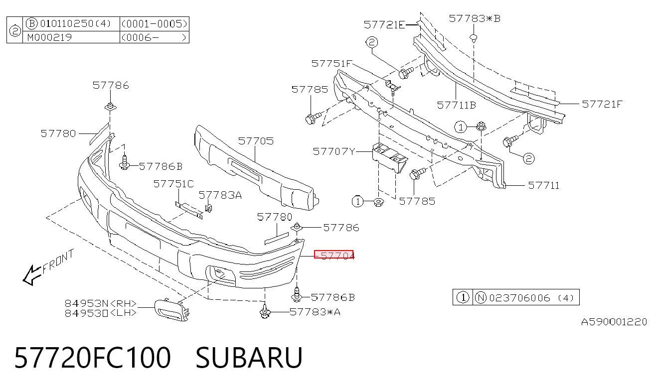 Pára-choque dianteiro para Subaru Forester S10, SF