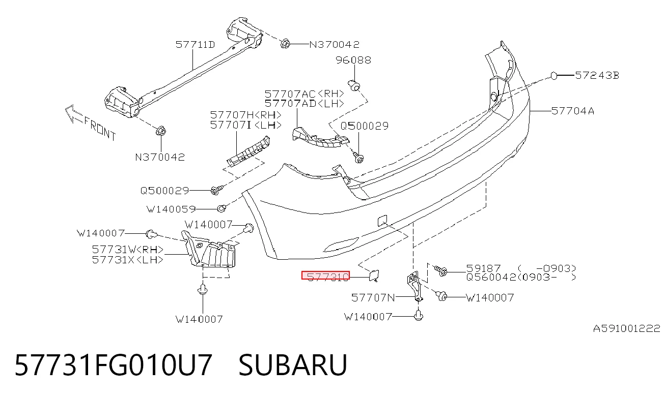 57731FG010U7 Subaru