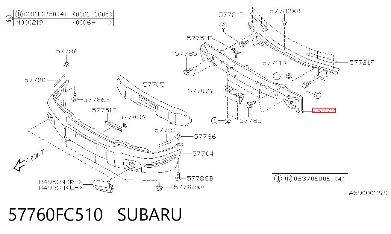 Reforçador do pára-choque dianteiro Subaru Forester I S10, SF ao melhor preço