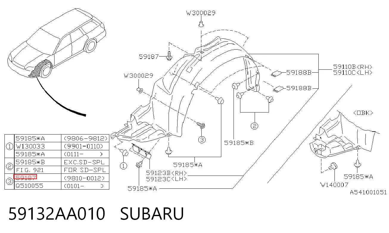 59132AA010 Subaru