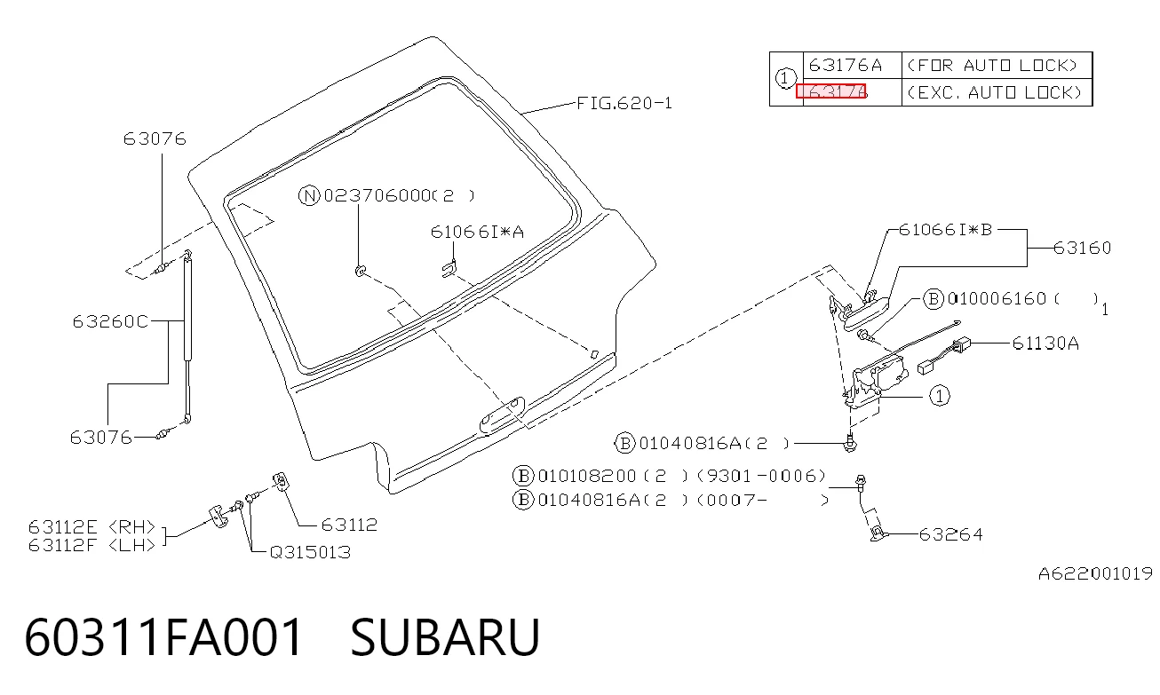 60311FA001 Subaru