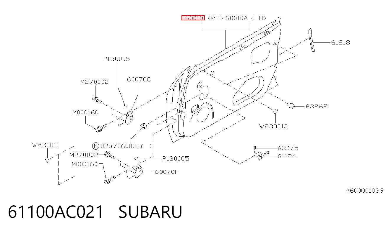 61100AC021 Subaru