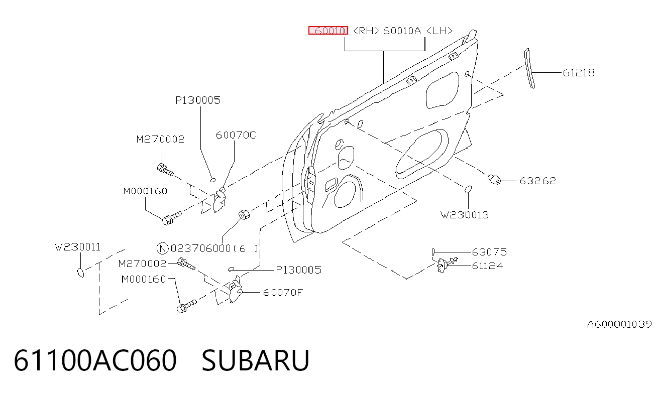61100AC060 Subaru