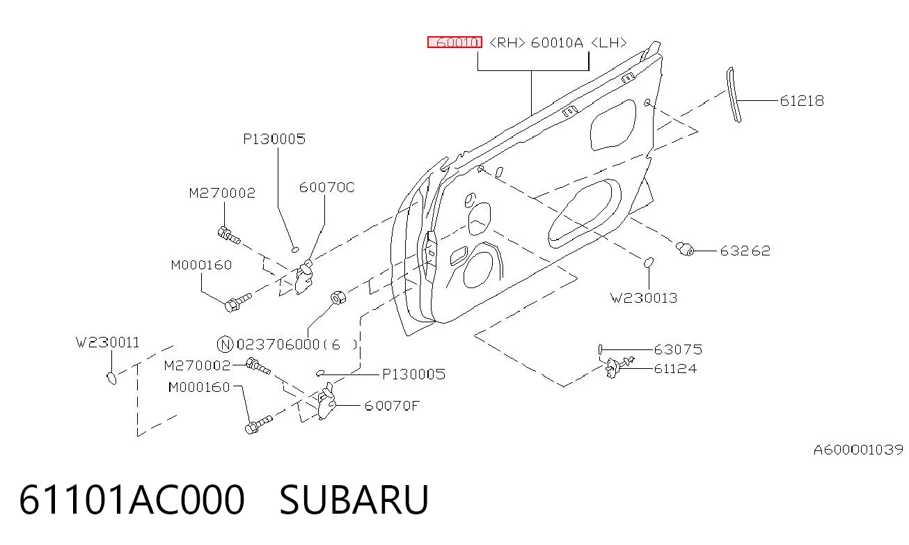 61101AC000 Subaru