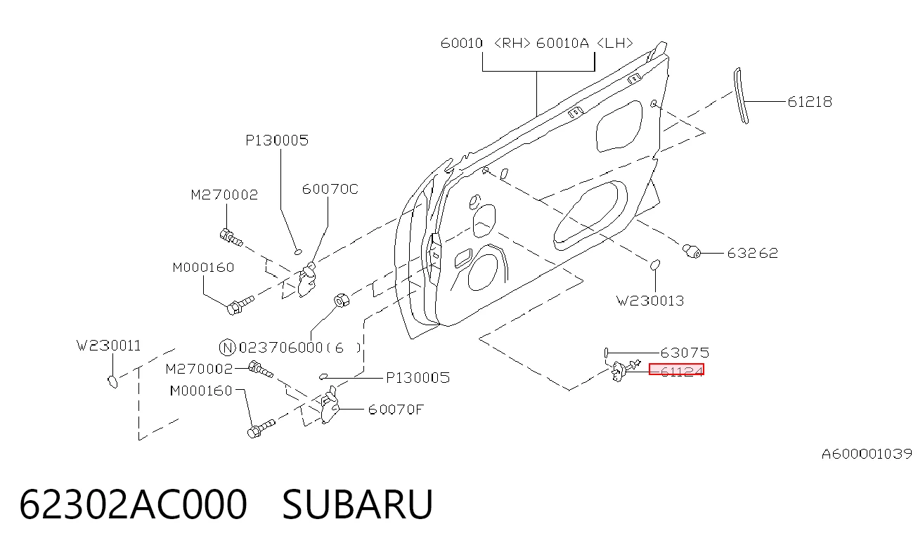 62302AC000 Subaru