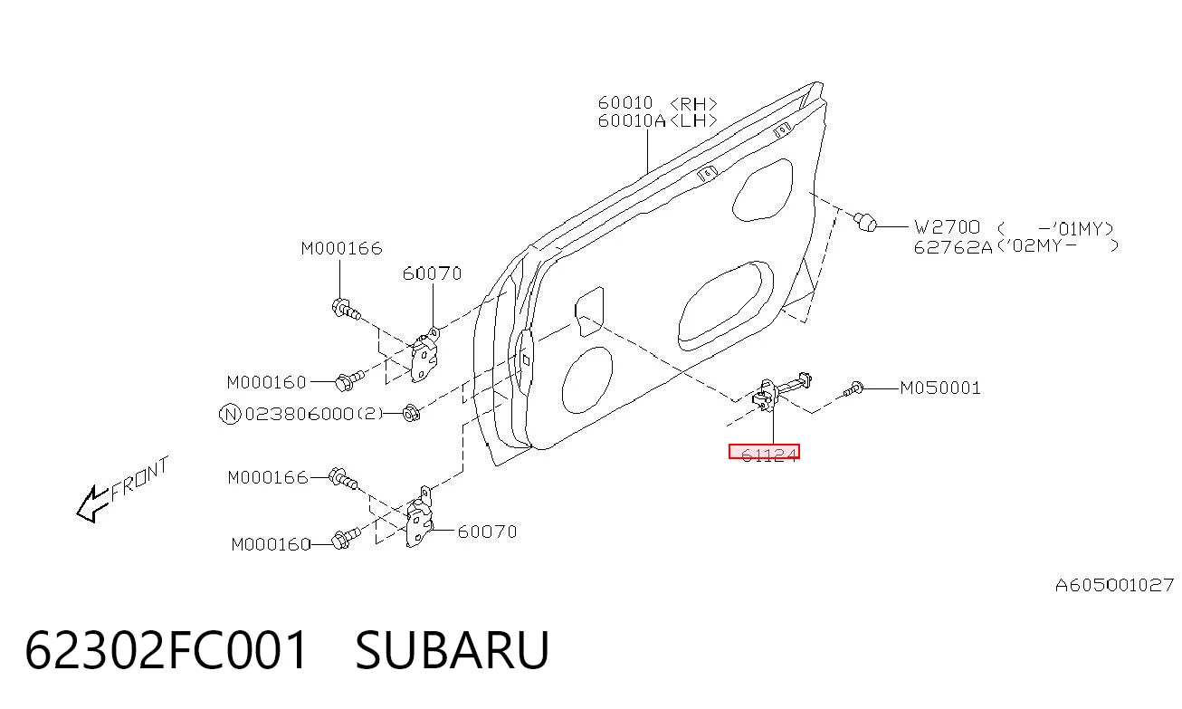 62302FC001 Subaru 