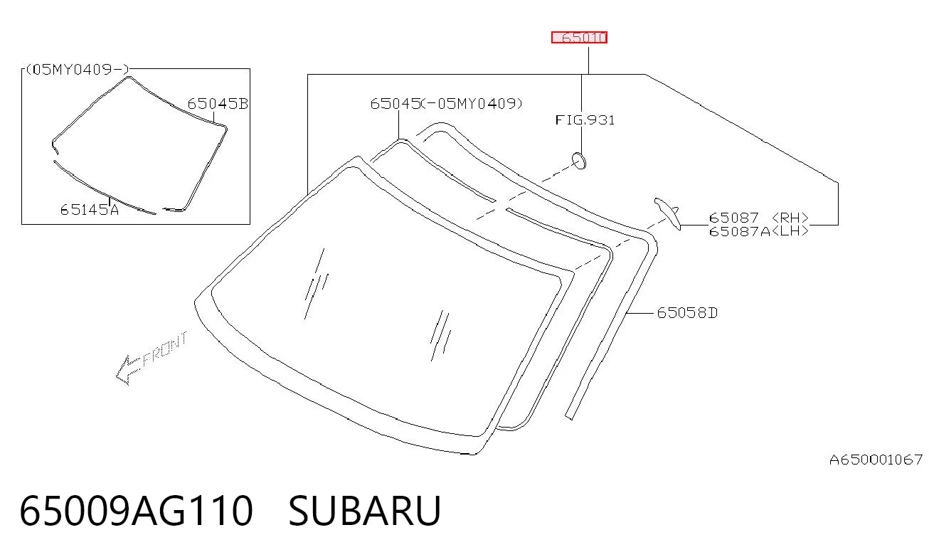 Pára-brisas para Subaru Outback B13, BP