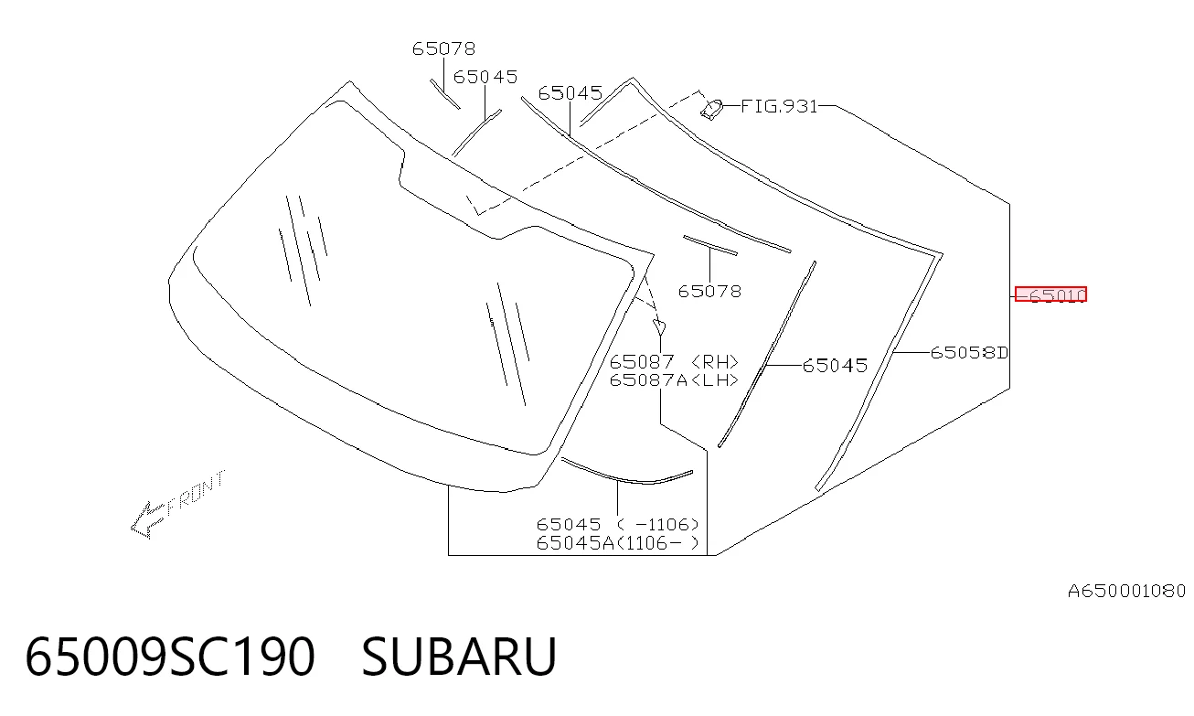 Pára-brisas Subaru Forester III S12, SH