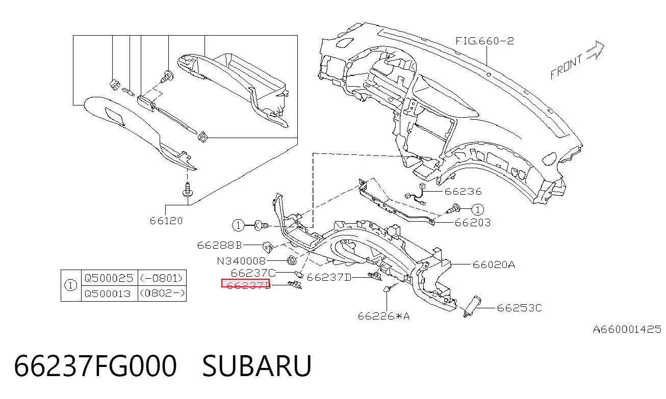 66237FG000 Subaru 