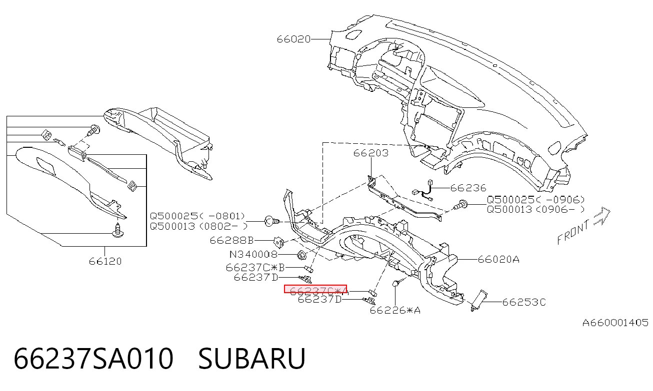 66237SA010 Subaru 