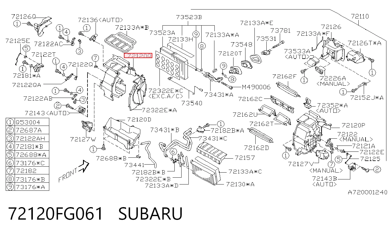 72120FG061 Subaru