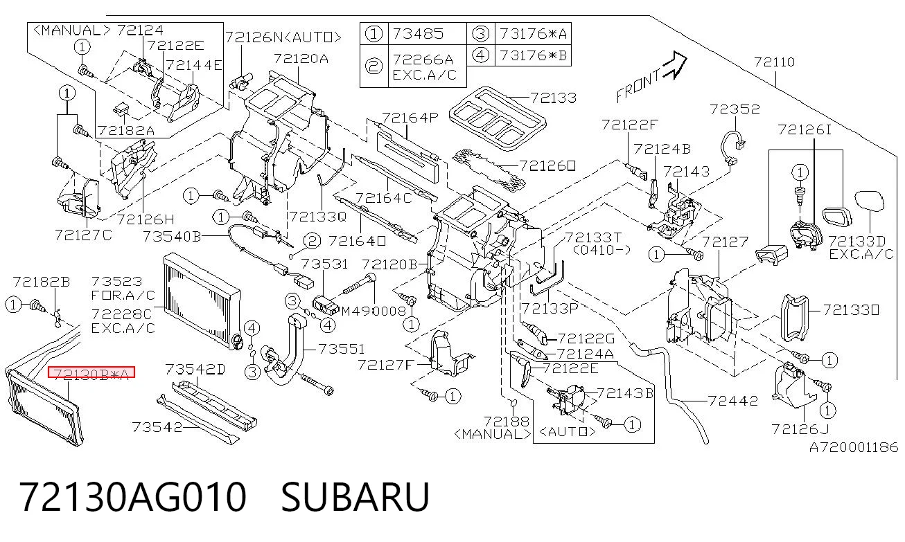 72130AG010 Subaru