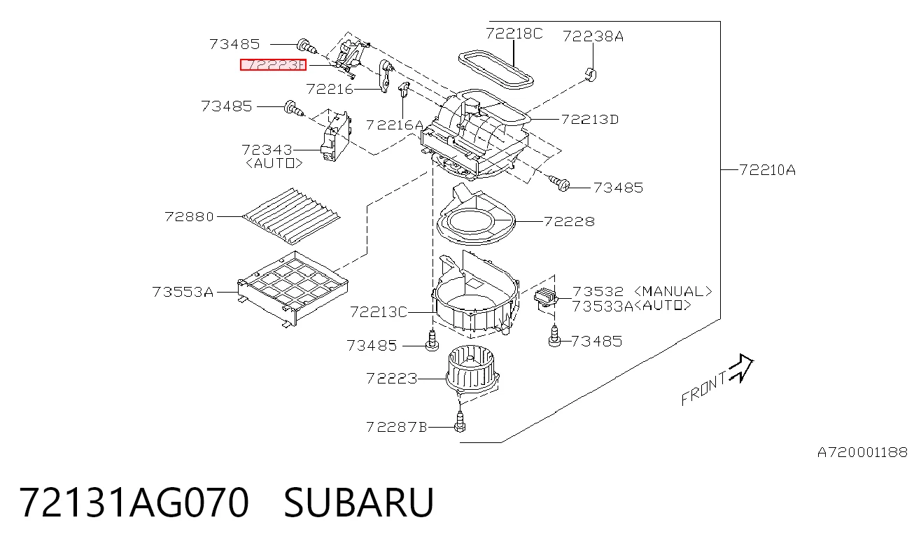 72131AG070 Subaru