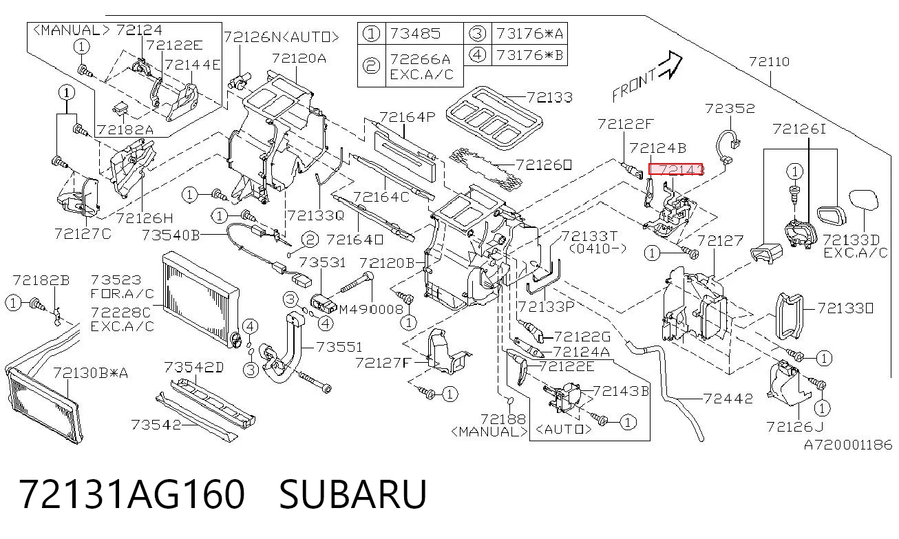 72131AG160 Subaru