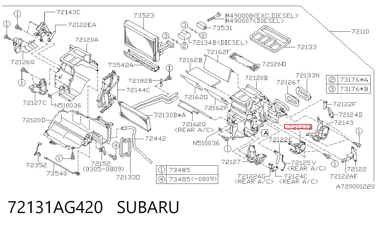 72131AG420 Subaru 