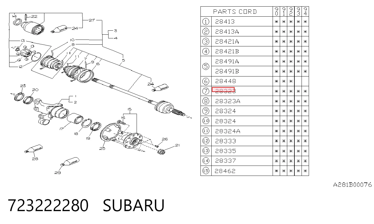 723222280 Subaru