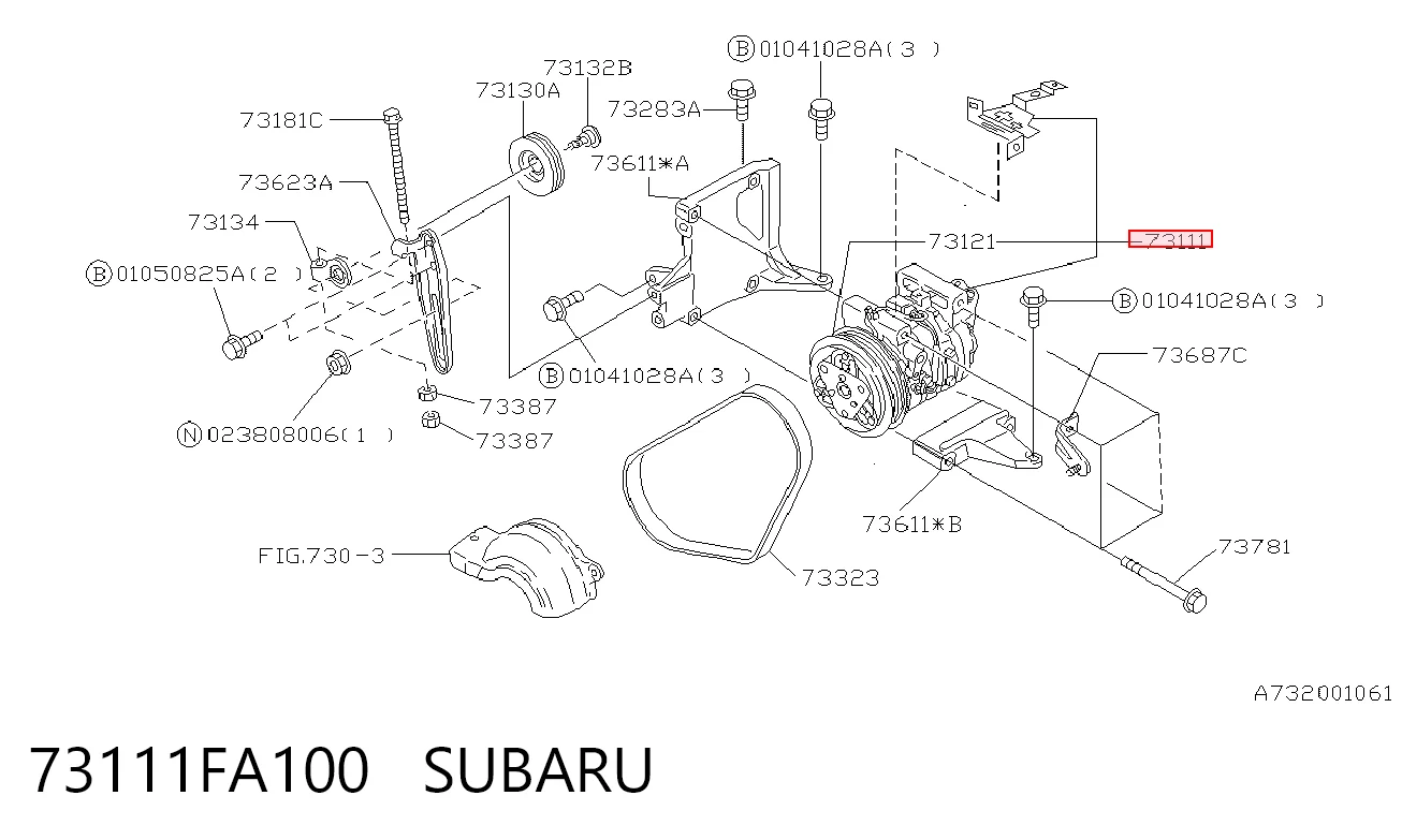 Compressor de aparelho de ar condicionado para Subaru Forester I S10, SF