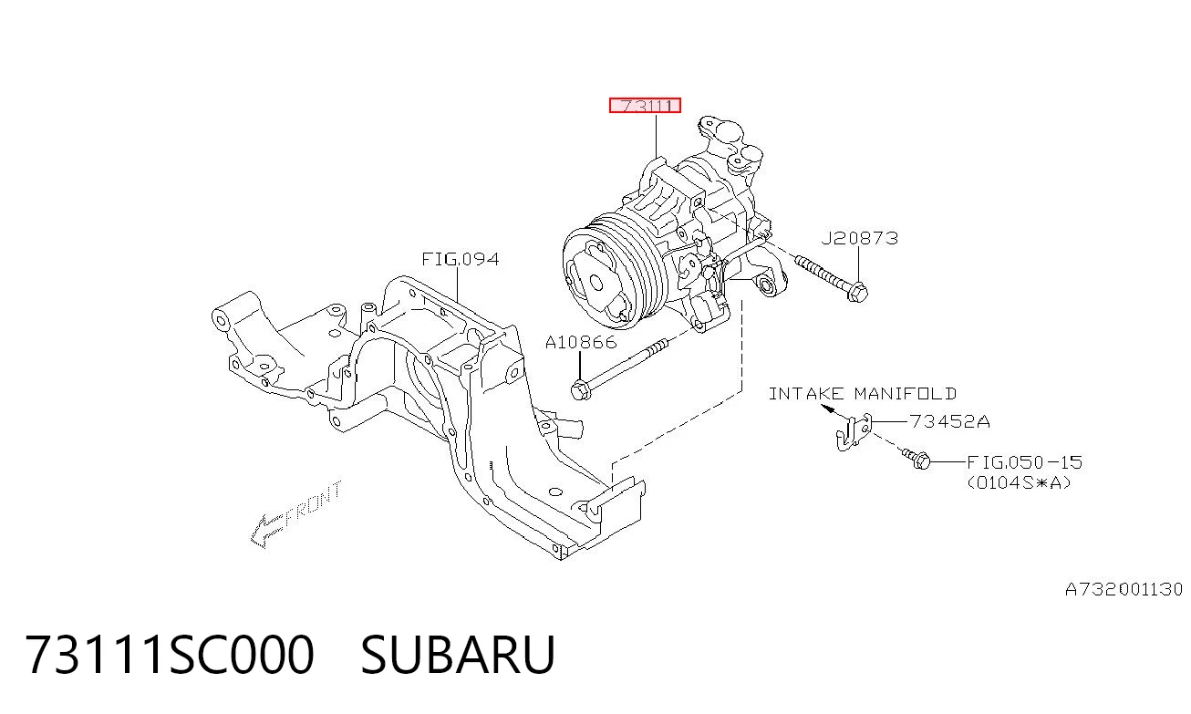 73111SC000 Subaru Compressor de aparelho de ar condicionado