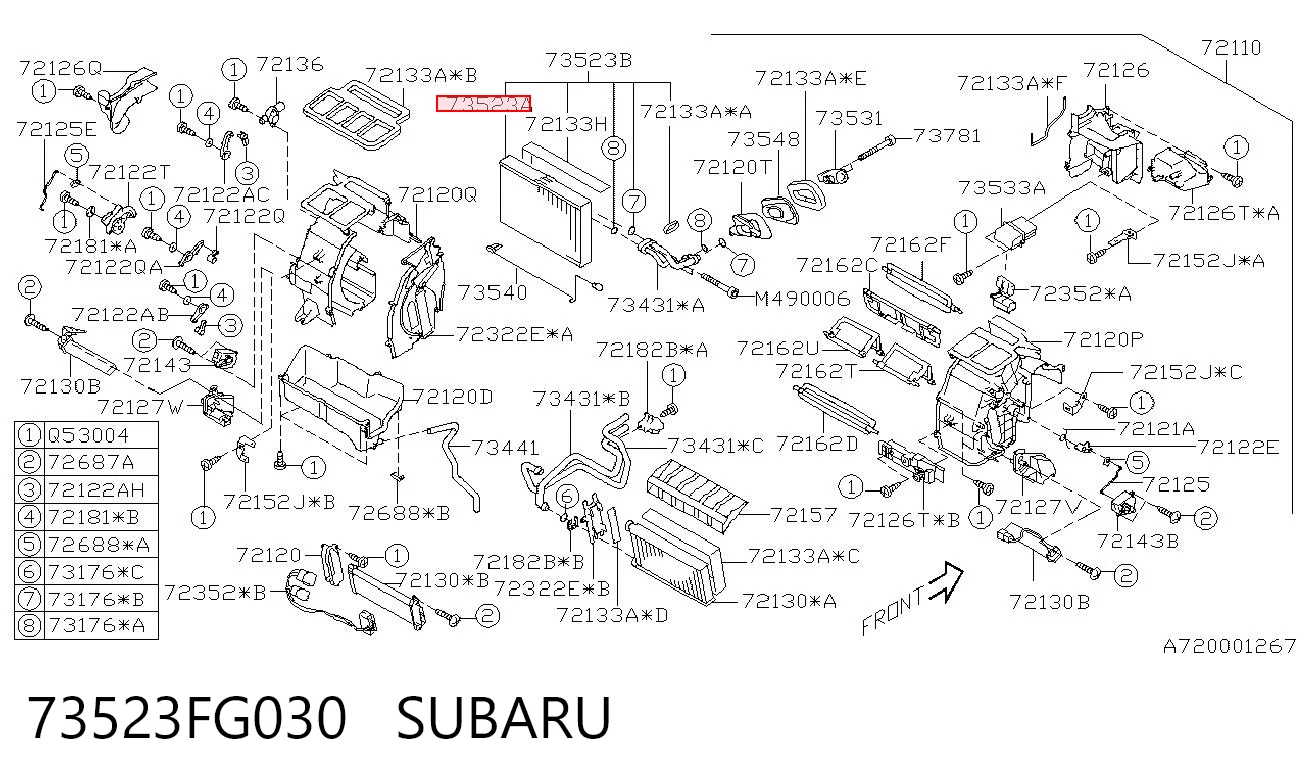 Vaporizador de aparelho de ar condicionado para Subaru Forester III S12, SH