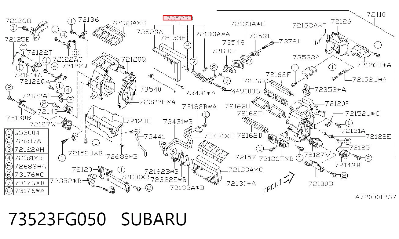  Vaporizador de aparelho de ar condicionado Subaru Forester III SUV (S12, SH) (2007 - 2012) III