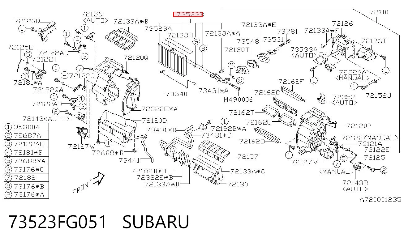 Vaporizador de aparelho de ar condicionado Subaru Forester preço, a partir de 128,44 USD