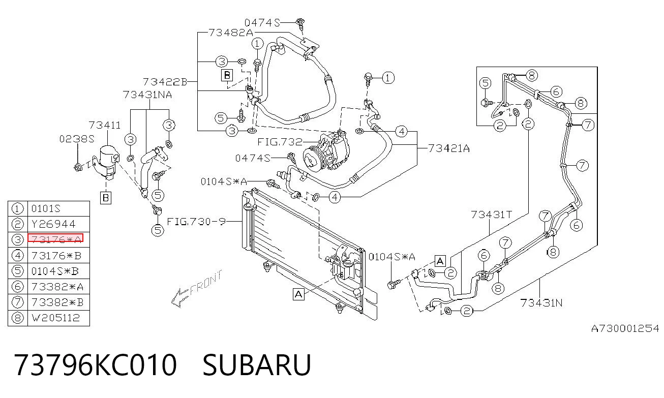 73796KC010 Subaru 