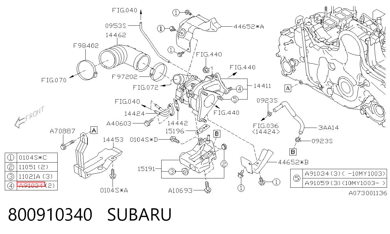800910340 Subaru 