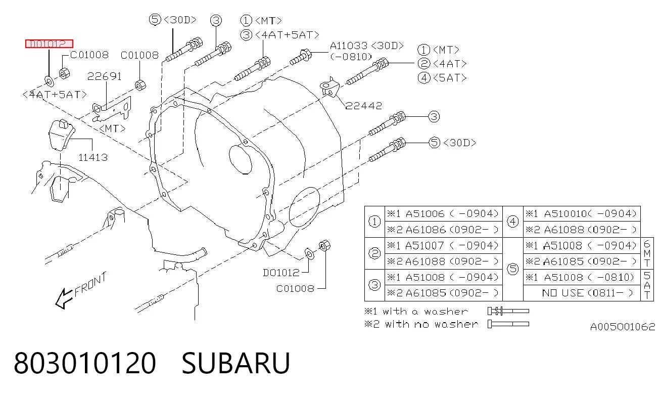 803010120 Subaru 