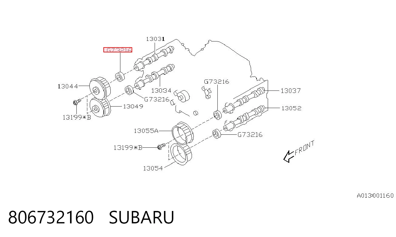 806732160 Subaru Vedação da árvore distribuidora de motor
