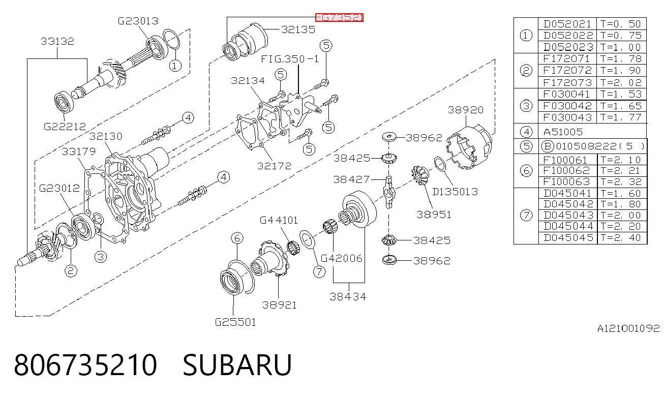 Bucim da Caixa Automática de Mudança (de árvore de saída/secundária) OS100435N NIPPON MOTORS