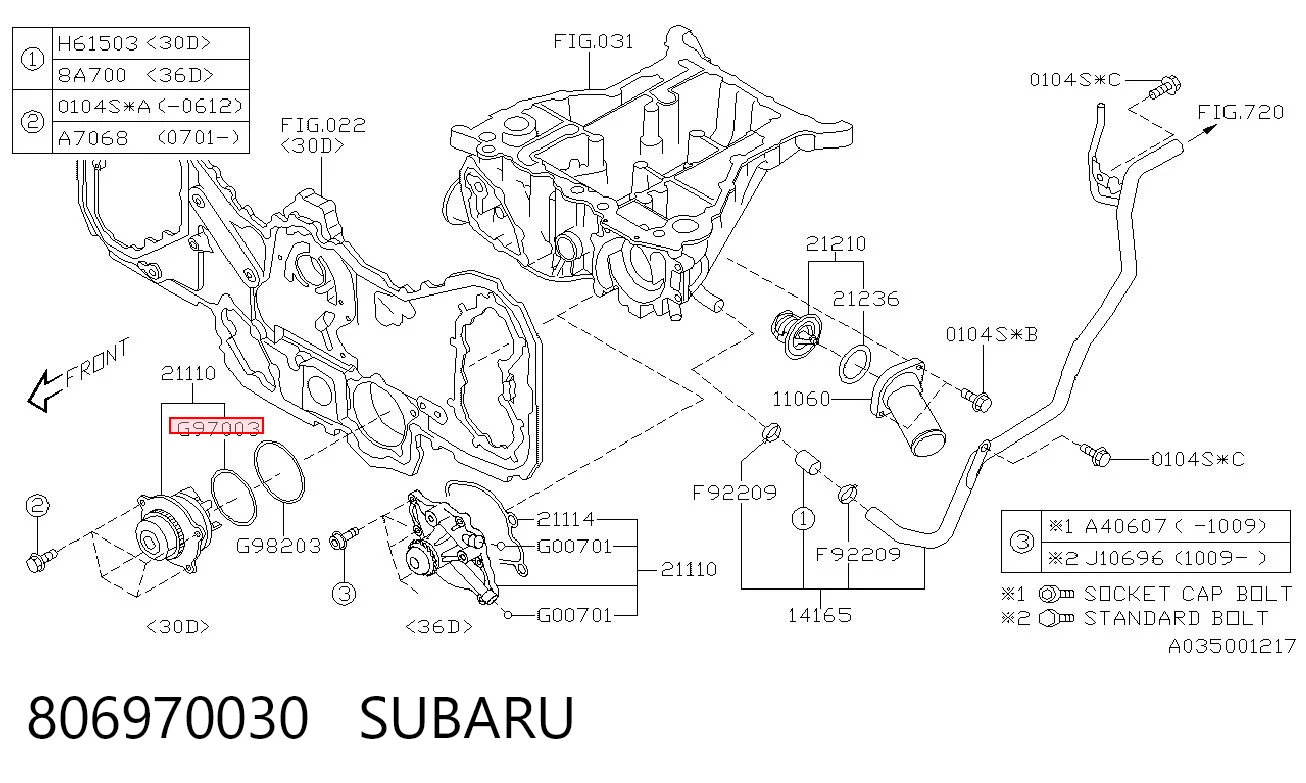806970030 Subaru 