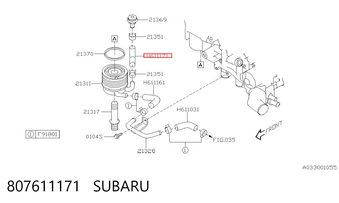 807611171 Subaru Mangueira de fluido para lavador das luzes