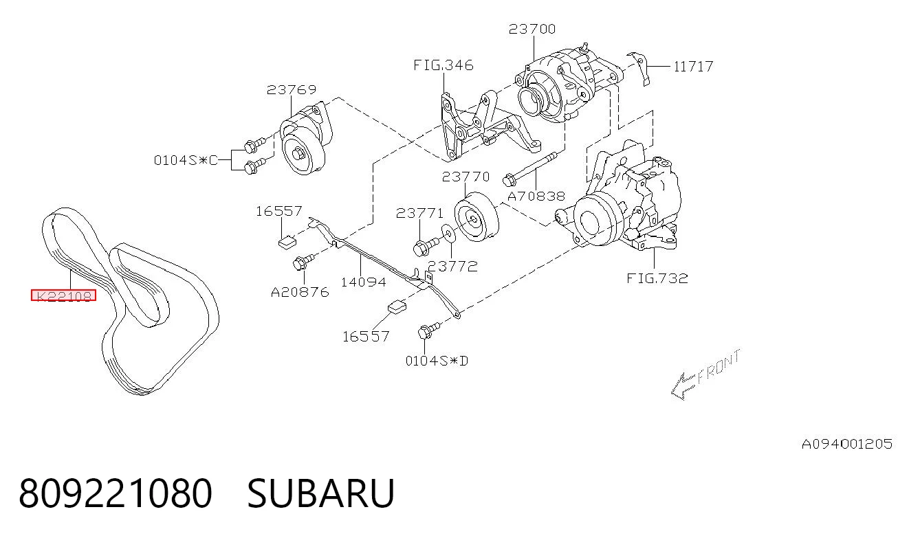 809221080 Subaru