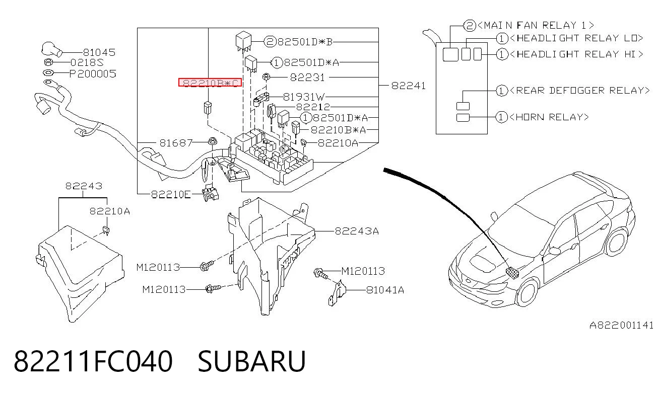 82211FC040 Subaru
