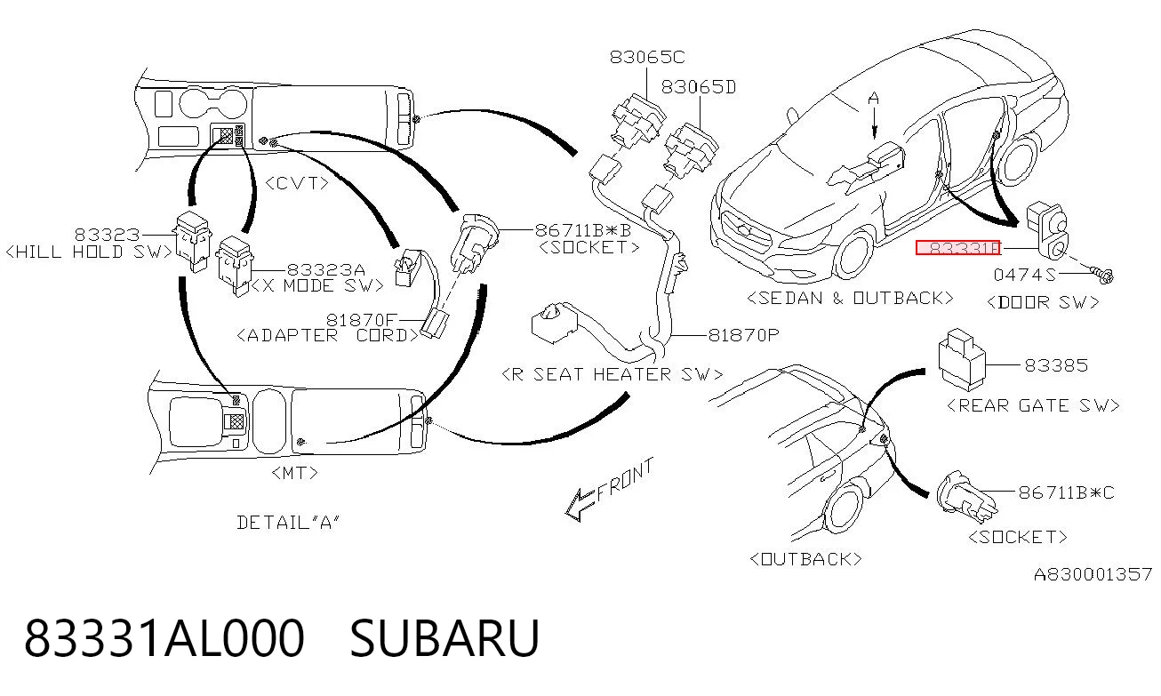 83331AL000 Subaru 