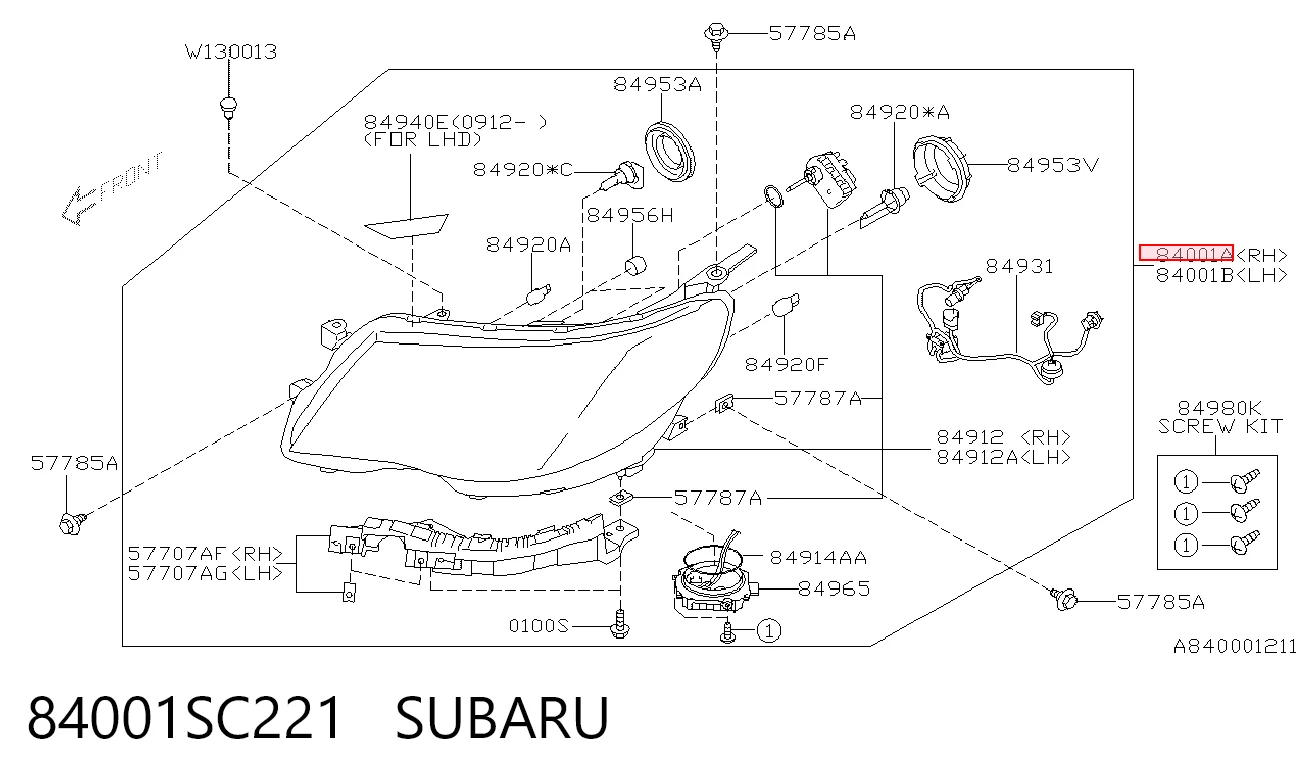 Luz direita Subaru Forester preço, a partir de 280,92 USD