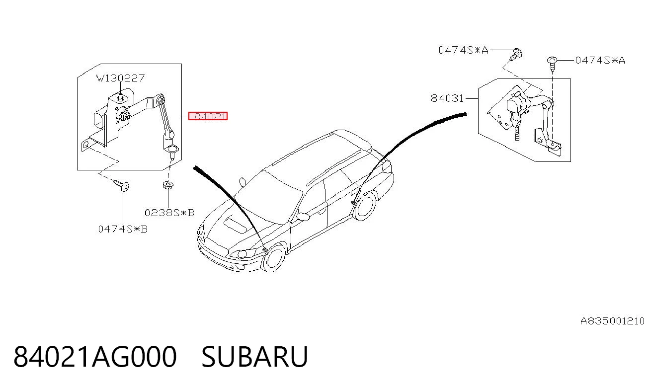 84021AG000 Subaru Sensor dianteiro do nível de posição de carroçaria
